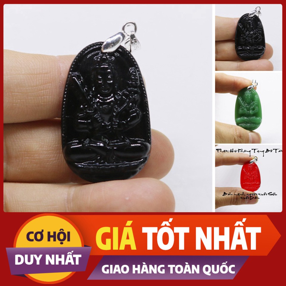 ) Mặt dây chuyền phật Hư Không Tạng Bồ Tát size nhỏ - Bản mệnh tuổi Sửu, Dần - mặt phật - tượng phật - vòng