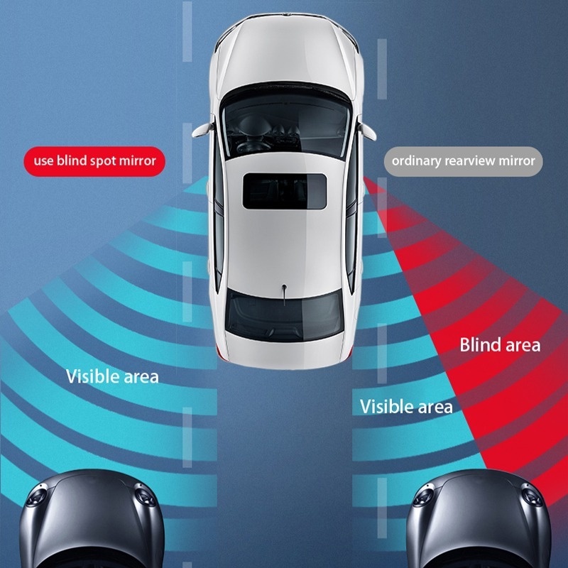 Gương Cầu Lồi Tròn HD Kính Chiếu Hậu Điểm Mù Tự Động Thông Dụng Cho Xe Hơi