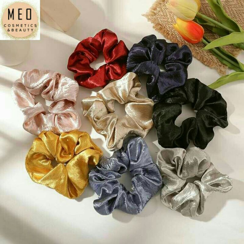 Cột Tóc Vải Scrunchies Phong Cách Hàn Quốc