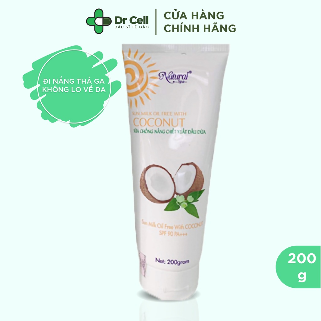 Sữa Chống Nắng Dưỡng Da Body Chiết Xuất Dầu Dừa Coconut Natural Spa