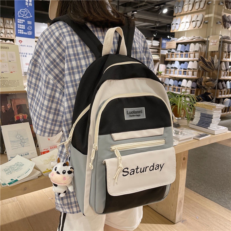 Schoolbag Girl ins Fashion Junior High School students large capacity backpack Girl Middle School students backpack Girl
