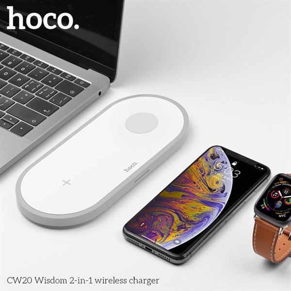 Bộ sạc không dây 3in1 Hoco CW21 kiêm sạc máy tính bảng đa năng