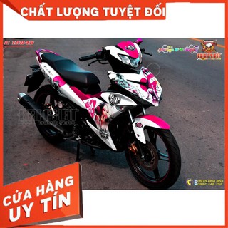 Tem Xe Exciter 150 Samurai Trắng Đỏ