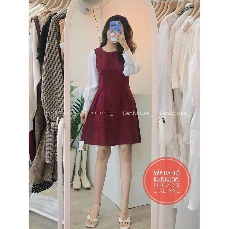 Đầm bố tay phối bigsize