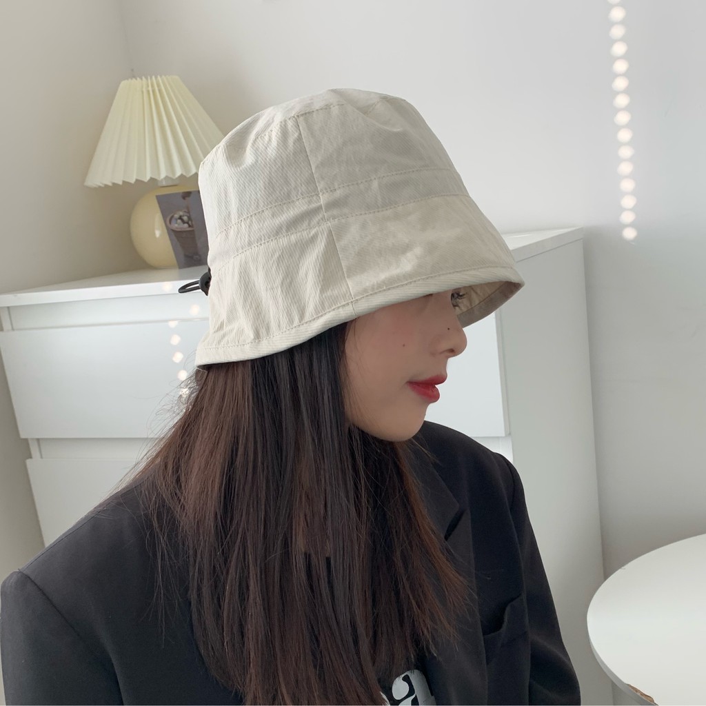 Mũ Bucket Màu Trơn Phong Cách Hàn Quốc Thời Trang Cho Nữ