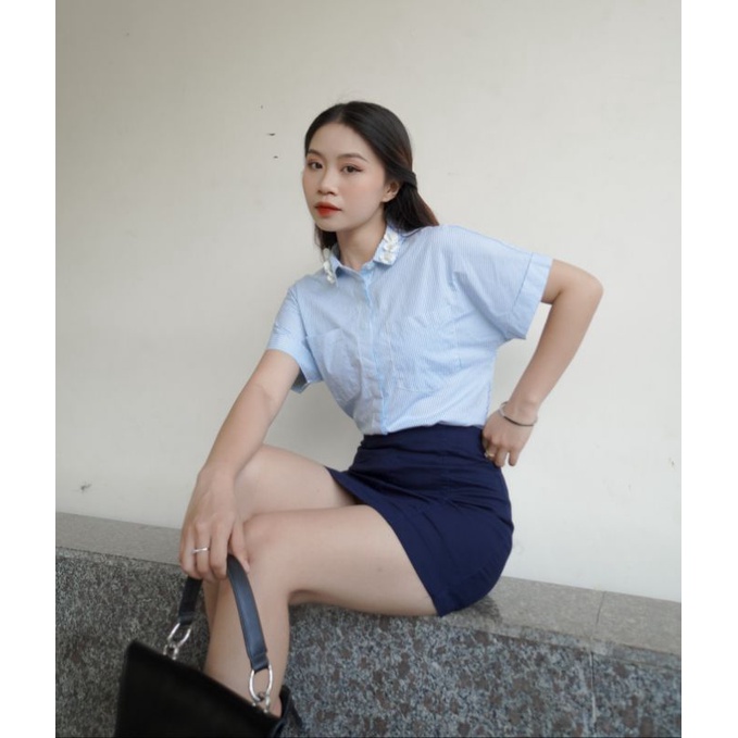 Áo somi sọc có bigsize hàng lỗi