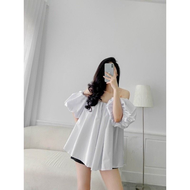 Áo Kiểu Trễ Vai Hở Vai Đẹp TAY PHỒNG RỘNG dễ thương Mặc đi chơi  siêu hot xinh đẹp bồng Nữ Kiểu hàn- THƯƠNG90 SHOP