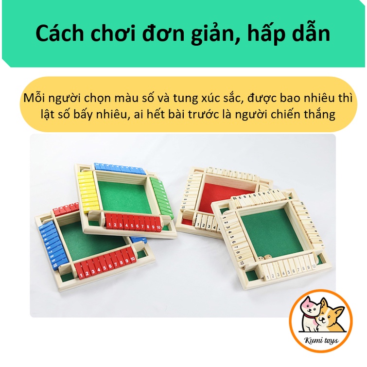 Đồ chơi lật số bằng gỗ vui nhộn cho bé Kumi toys