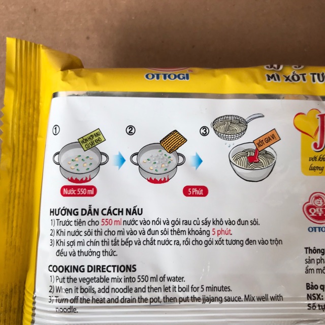 [135 g] Mỳ Trộn OTTOGI Vn Tương Đen Jin JJAJANG | BigBuy360 - bigbuy360.vn