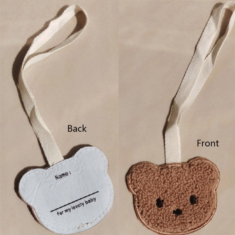 Miếng Dán Thêu Tên Bé Chống Thất Lạc Hình Gấu Hoạt Hình Dễ Thương