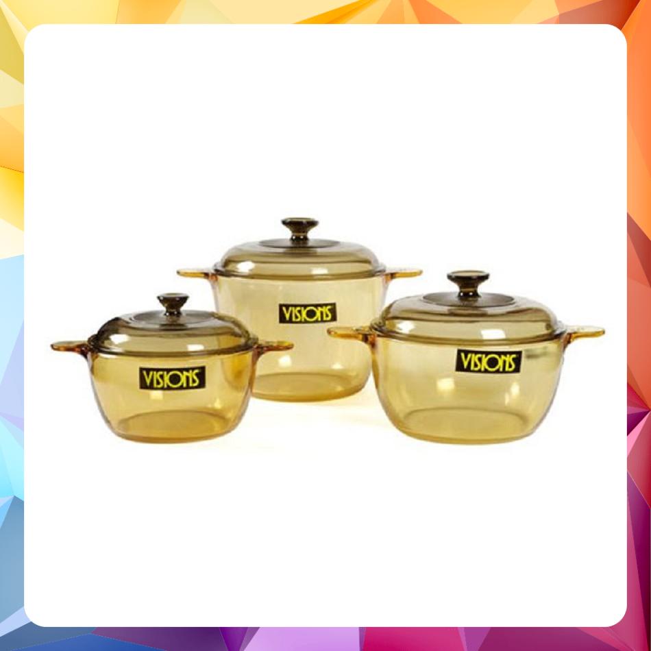 Bộ 3 nồi thủy tinh Pháp Visions VS-330