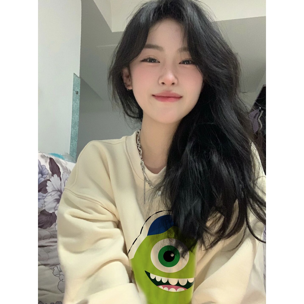 Áo sweater SELVZE in họa tiết cổ điển đường phố Mỹ cỡ lớn hợp thời trang chất lượng tốt