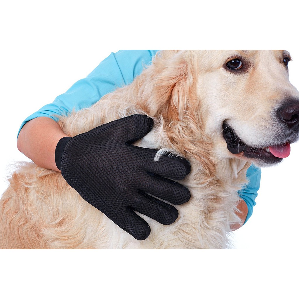 Bộ 2 găng tay chải lông thú cưng tắm chó mèo giữ lông rụng