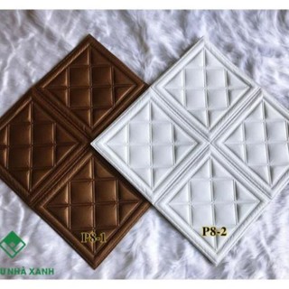 sét 10 tấm xốp dán tường giả da hàn quốc sang trọng -trần trám