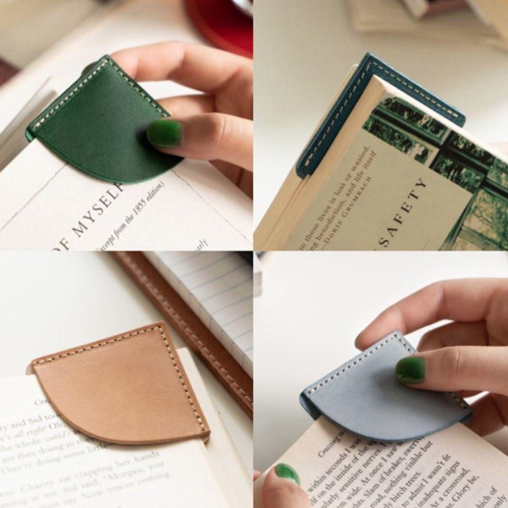 ELEGANT Thẻ Đánh Dấu Sách Mini Bằng Da PU Thủ Công Phong Cách Vintage Thanh Lịch