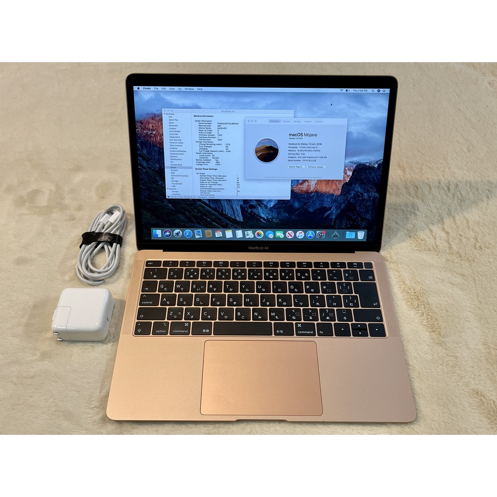 Máy tính MacBook Air (Retina,13-inch, 2018) Core i5 1.6GHz / RAM 16GB / SSD 512GB MUQU2