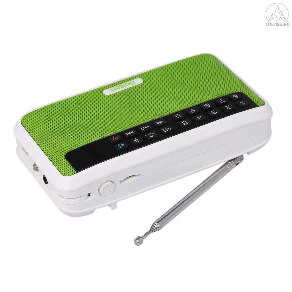 Tfh★Rolton E500 Wireless Bluetooth Speaker 6W HiFi Stereo Music Player Portable Digital FM Radio w/ Flashlight LED Displ