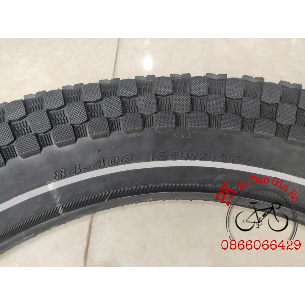 Lốp xe đạp thể thao bánh to 20x3.3, Vỏ xe đạp bánh béo 20x3.3