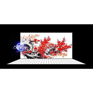 tranh 3d. tranh dán bể cá thủy sinh, bể cá rồng (tranh lưng)