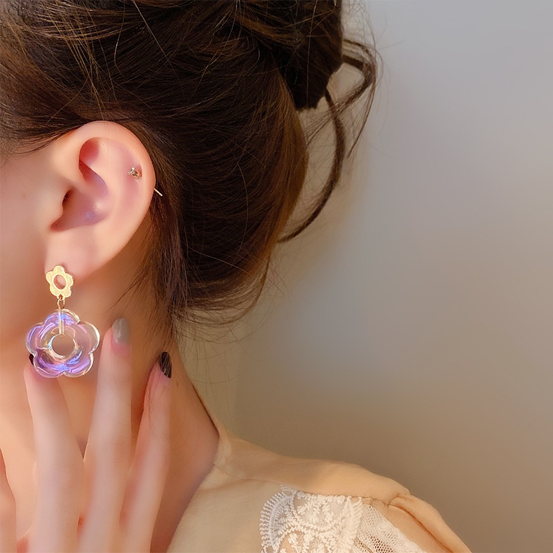 Bông Tai Hình Hoa Bằng Acrylic Thời Trang 2022 Cho Nữ