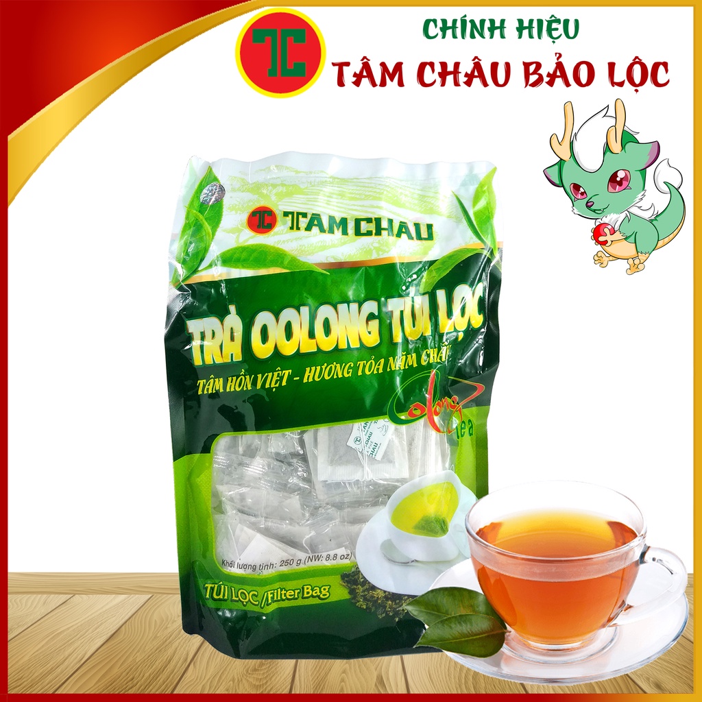 [TÂM CHÂU]Trà Oolong Túi Lọc Cao Cấp - Trà túi lọc 250Gr - Chính hiệu TÂM CHÂU BẢO LỘC