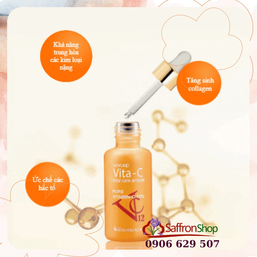Tinh chất tế bào gốc - Hộp lẻ Vita-C Total Care Ampoule NewLand - Tinh chất dưỡng trắng da | BigBuy360 - bigbuy360.vn