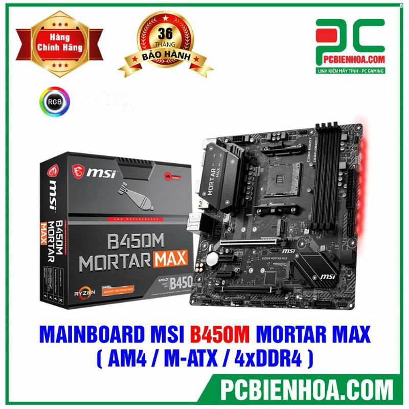 Siêu phẩm Mainboard MSI B450M MORTAR MAX