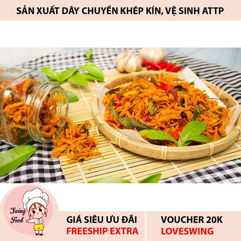 100gr Khô gà lá chanh Loại 1 💖 FREESHIP 💖 Khô gà lá chanh đặc sản chuẩn vị thịt thật thơm ngon chất lượng thượng hạng | BigBuy360 - bigbuy360.vn