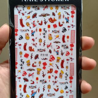 Sticker nail tết các mẫu