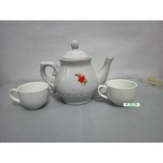Bình trà sứ trắng - CH - 500ml
