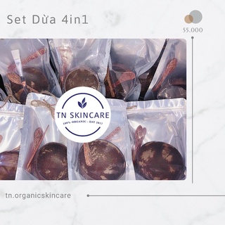 Bộ Chén Gáo dừa 4in1