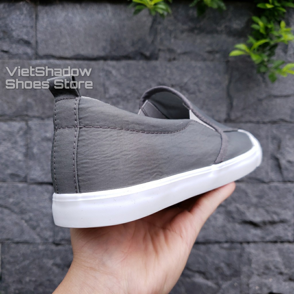 Slip on nam LEYO - Giày lười vải nam - Vải polyester màu xám - Mã SP A1109 | BigBuy360 - bigbuy360.vn