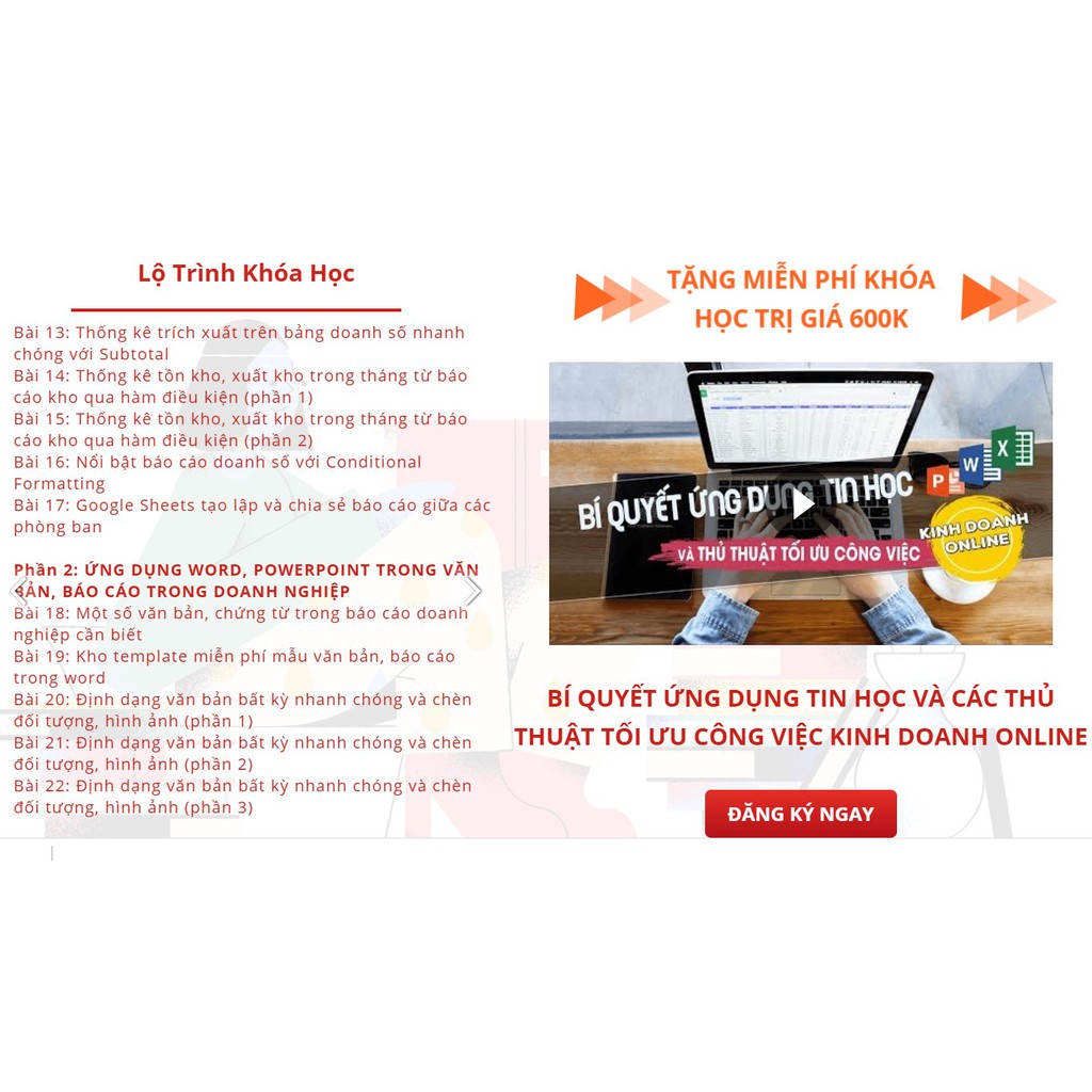 Toàn quốc- [E-voucher]- Combo 4 FULL khóa học THÀNH THẠO TIN HỌC VĂN PHÒNG - [UNICA.VN]