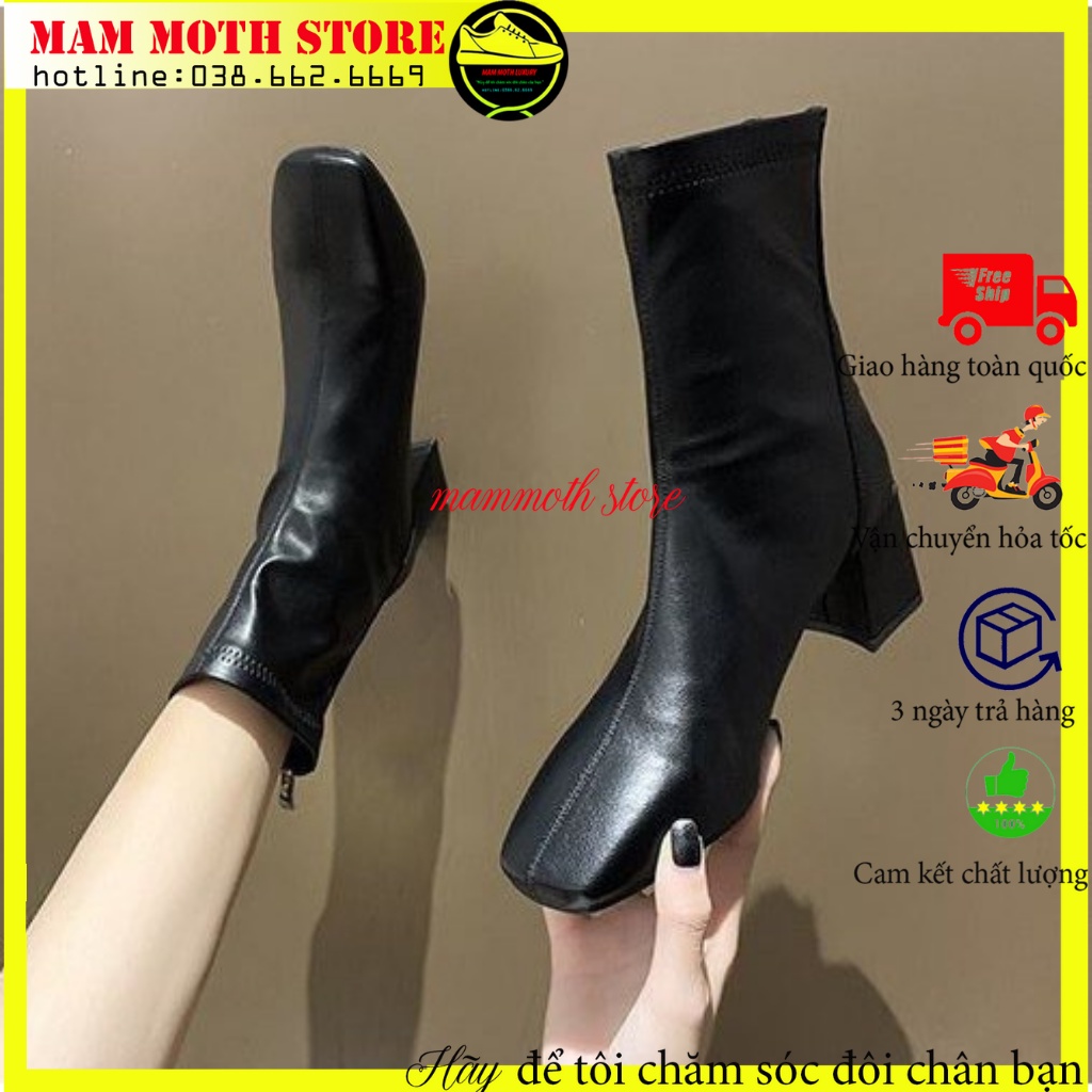 Bốt nữ cổ cao,boot nữ khóa sau hàng quảng châu da bò cao cấp full size shop MAMMOTH | BigBuy360 - bigbuy360.vn