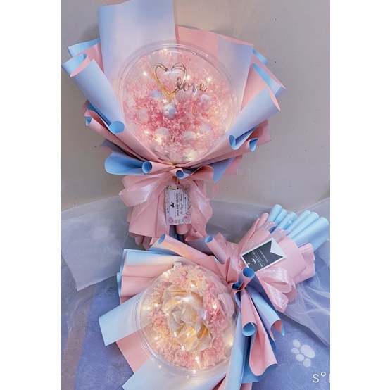 Tăng kèm túi sách, bó bóng kẹo mix baby. bóng 20cm ,bóng trong suốt bằng nhựa không xẹp hơi tặng kèm túi sách