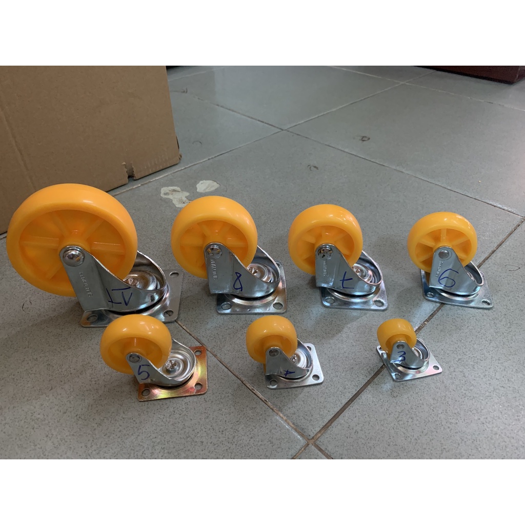 Bánh xe đẩy không khóa loại dày