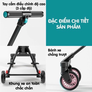 xe đẩy du lịch Vovo siêu gọn nhẹ