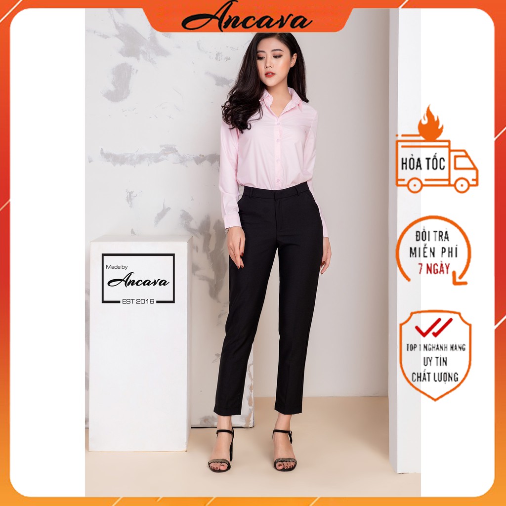 Áo sơ mi nữ tay dài 4 màu - 4 Size