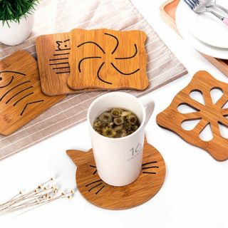 Miếng lót ly/tách/chén bằng gỗ