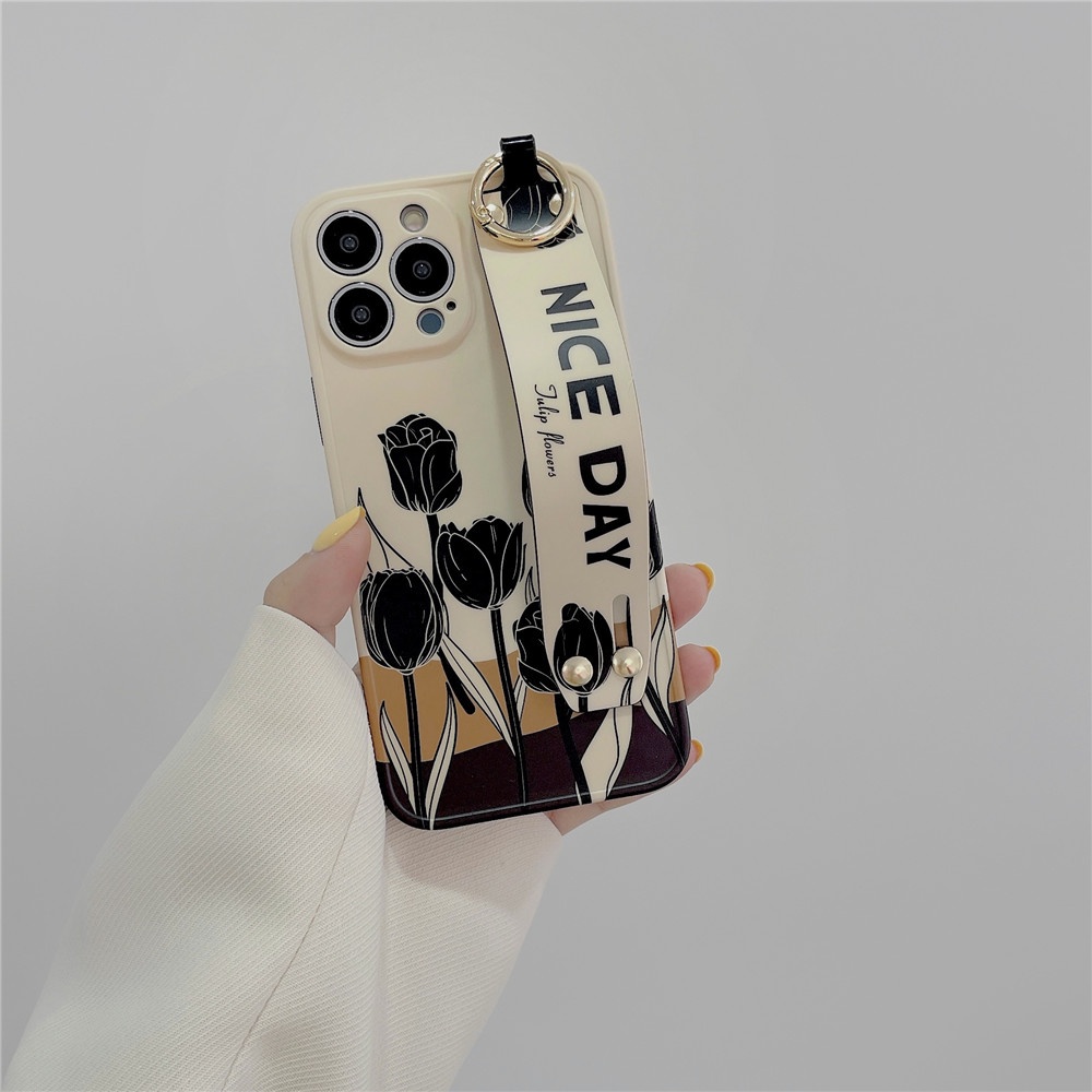 Ôp Điện Thoại tpu Silicon Hình Hoa tulip Cho iphone 15 14 13 12 11 pro max 13pro 12pro 14pro 15pro 15promax x xs max xr 7 8 plus Ốp