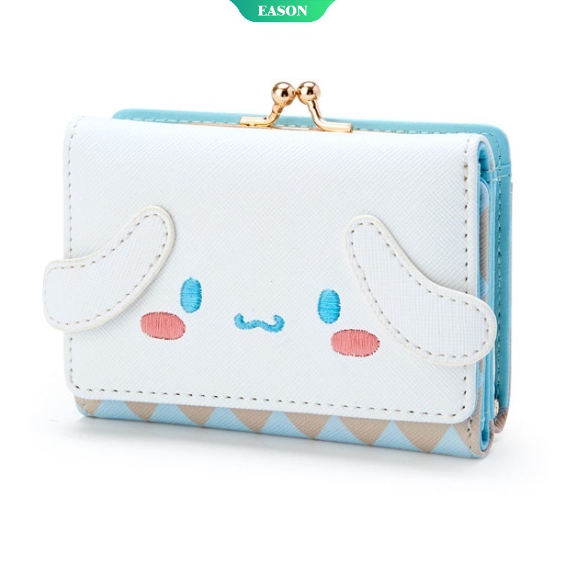 SANRIO Ví Da Nhỏ In Họa Tiết Hoạt Hình Hello Kitty My Melody Dễ Thương Cho Nữ