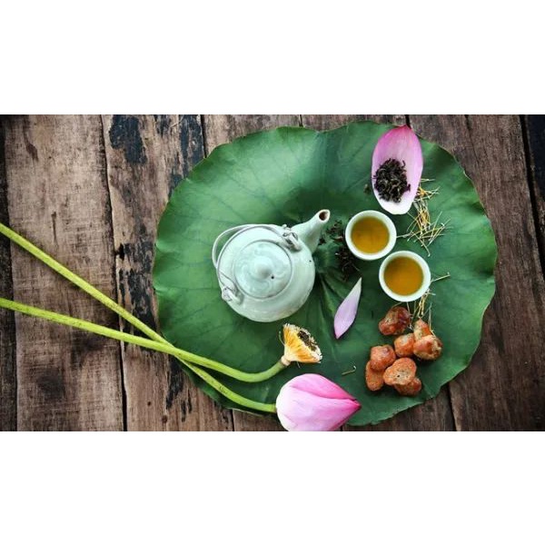 Trà lá sen túi lọc uống giảm cân, hạ mỡ máu Tâm Thảo hộp 20g*2gr