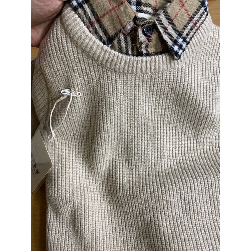 Áo Len Lót Lông Bên Trong Dày Ấm Cho Bé Trai Size 90-130(10-25kg), Áo Len Kèm Cổ Sơ Mi Cho Bé Trai