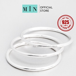 Nhẫn nữ bạc ta, nhẫn bạc chỉ trơn nhỏ xinh cá tính - Nhẫn nữ bạc đẹp Min