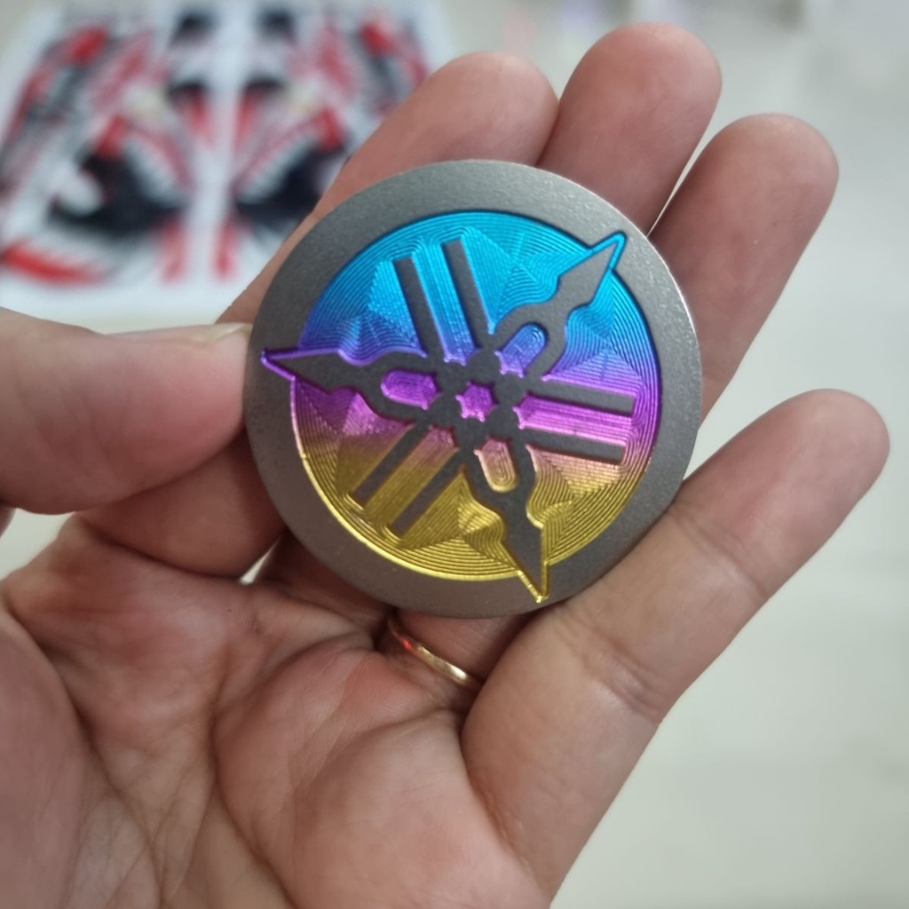 Tem Titan logo Yamaha Đường Kính 3cm, 4cm, 6cm Hình Tròn Có Sẵn Keo Dán