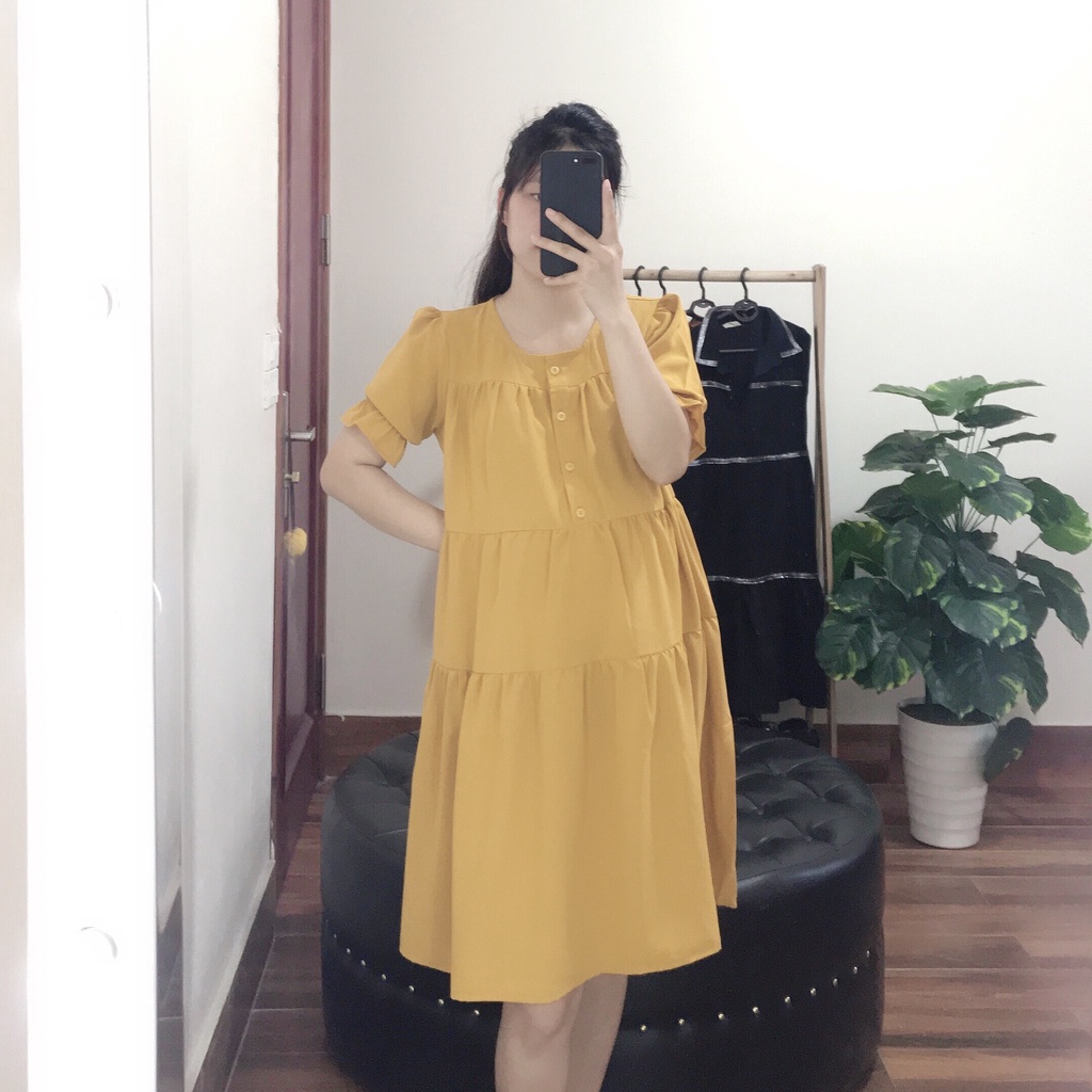 Đầm bầu thiết kế dáng baby doll sang chảnh