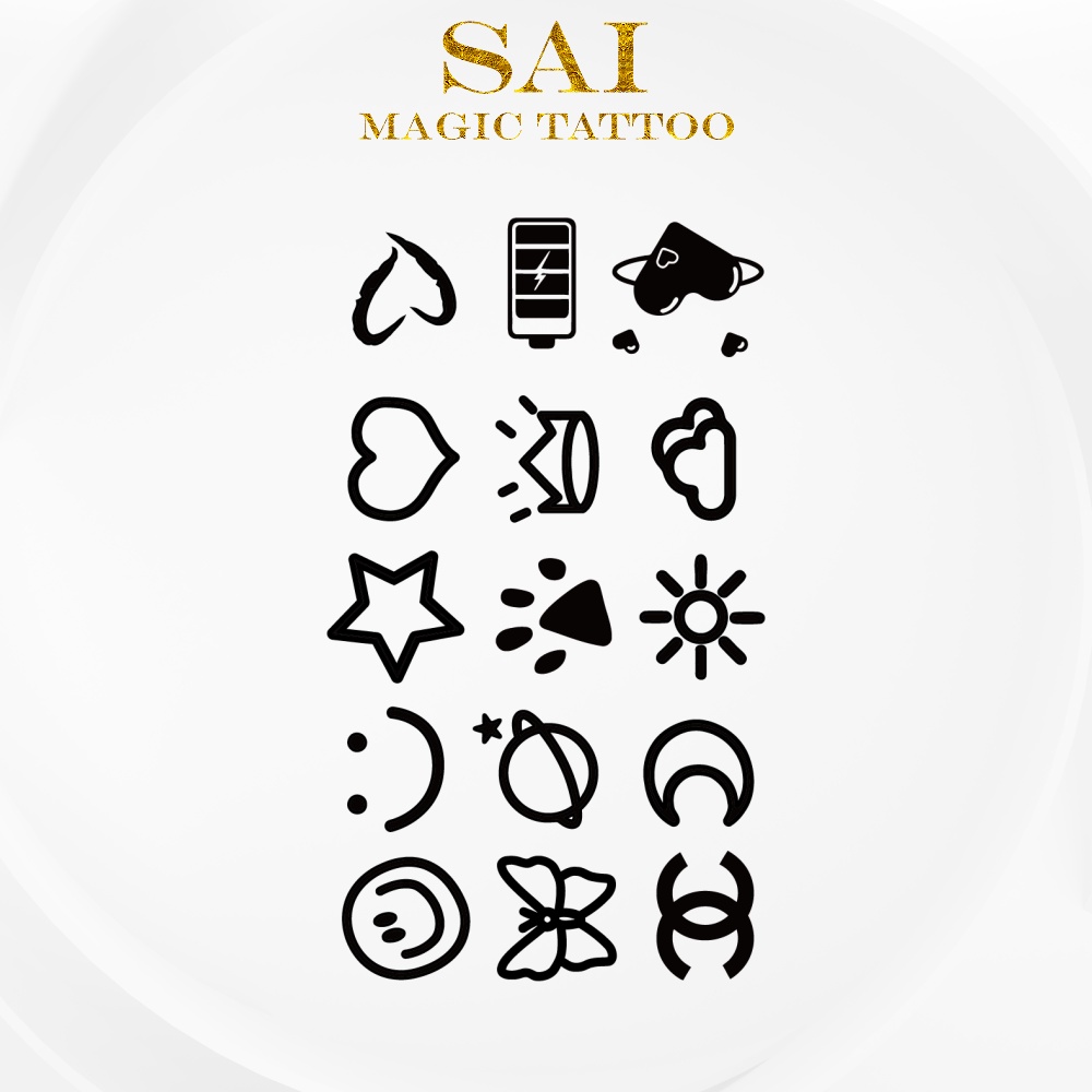 Hình xăm dán tạm thời SAI MAGIC TATTOO 414 10CM×06CM chống nước kéo dài đến 2 tuần