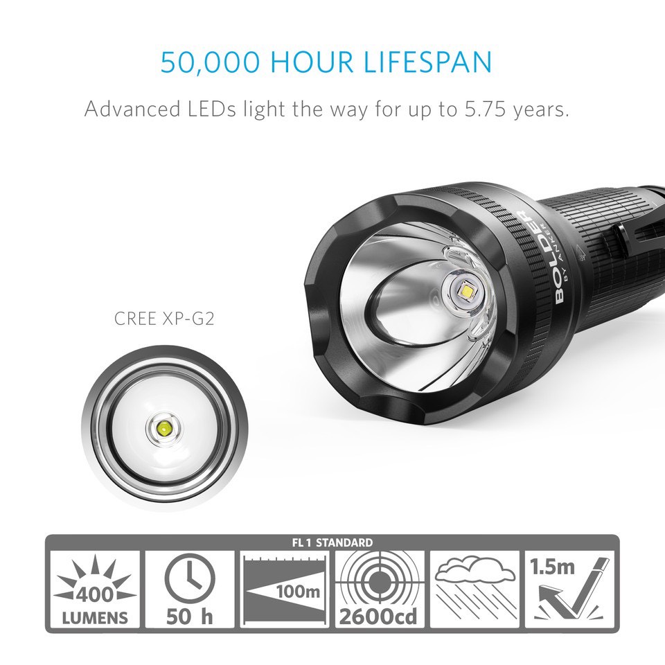 Đèn Pin Siêu sáng ANKER Bolder LC90 T1420 FlashLight Chiếu xa dã ngoại du lịch cắm trại Cầm tay tích điện Chính hãng | BigBuy360 - bigbuy360.vn