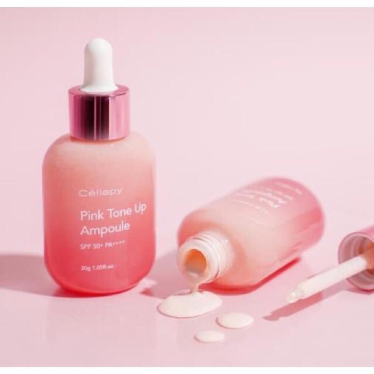 Tinh chất dưỡng trắng Cellapy Pink Tone Up Ampoule SPF50+ PA++++ chống nắng và nâng tông da mặt