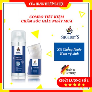 COMBO Xịt Nano Giày Chống Thấm Nước + Kem Vệ Sinh Giày Thể Thao Sneaker/ Xịt chống thấm giày/ tẩy trắng giày hiệu quả